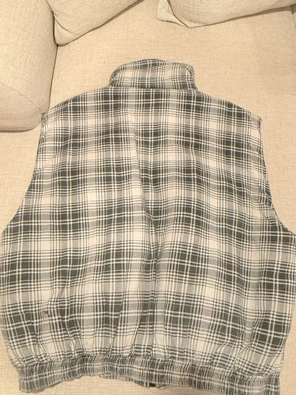 Northwest Territory Plaid Fleece Shirt Jacket in Gray and Cream
